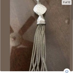 Silpada sterling silver knotted tassel necklace